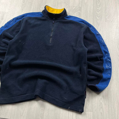 VINTAGE Y2K NAUTICA QUARTER ZIP FLEECE SWEATSHIRT NAVY