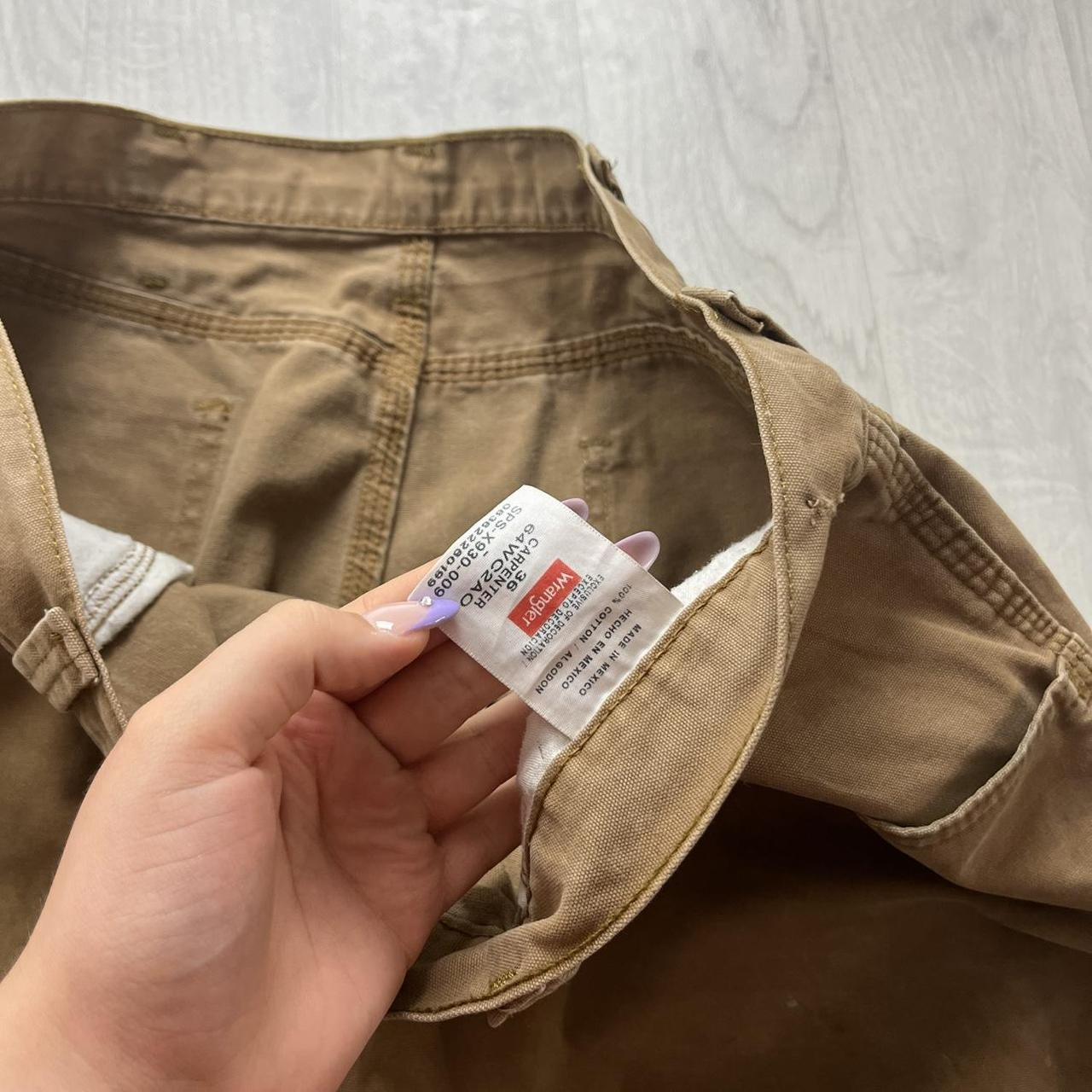 VINTAGE Y2K WRANGLER BAGGY CARPENTER JORTS TAN