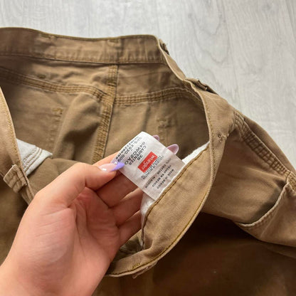 VINTAGE Y2K WRANGLER BAGGY CARPENTER JORTS TAN