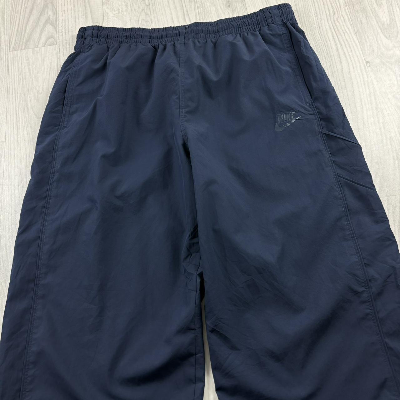 VINTAGE Y2K NIKE WIDE LEG BAGGY TRACKSUIT BOTTOMS NAVY