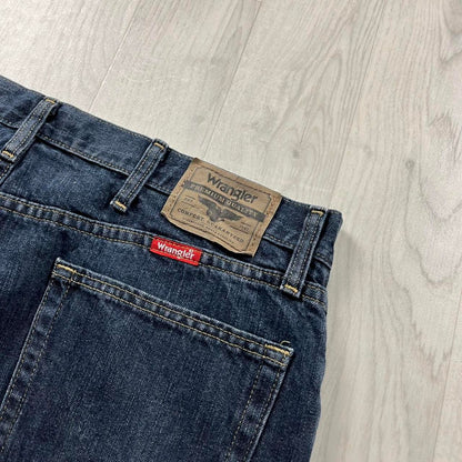 VINTAGE 00s WRANGLER BAGGY LOOSE CARPENTER JORTS NAVY