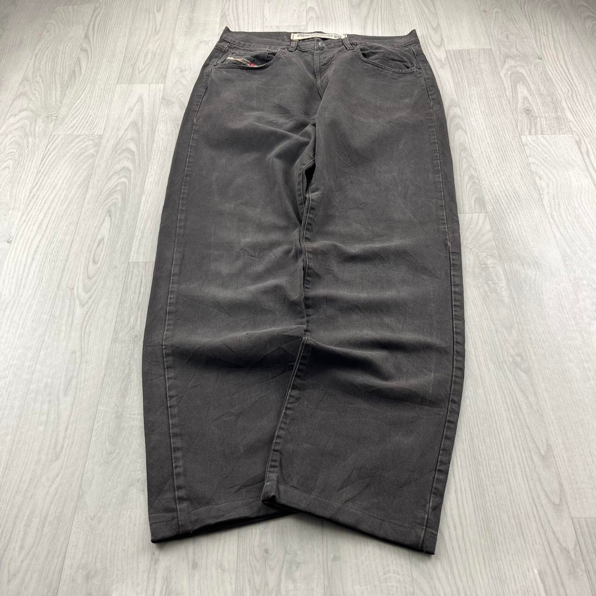 VINTAGE Y2K DIESEL STRAIGHT LEG BAGGY JEANS CHARCOAL GREY