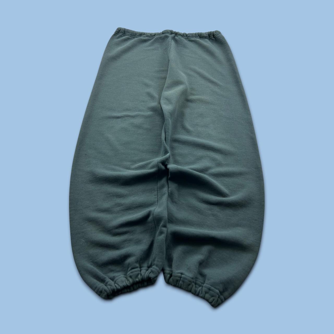 VINTAGE Y2K RUSSELL ATHLETIC BLANK BAGGY COTTON SWEATPANTS GREEN
