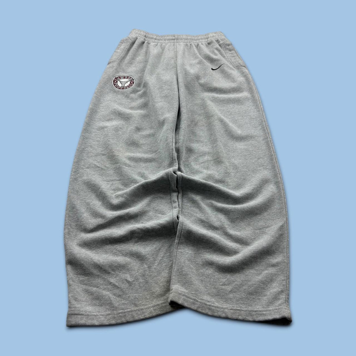 VINTAGE Y2K NIKE BAGGY COTTON SWEATPANTS GREY