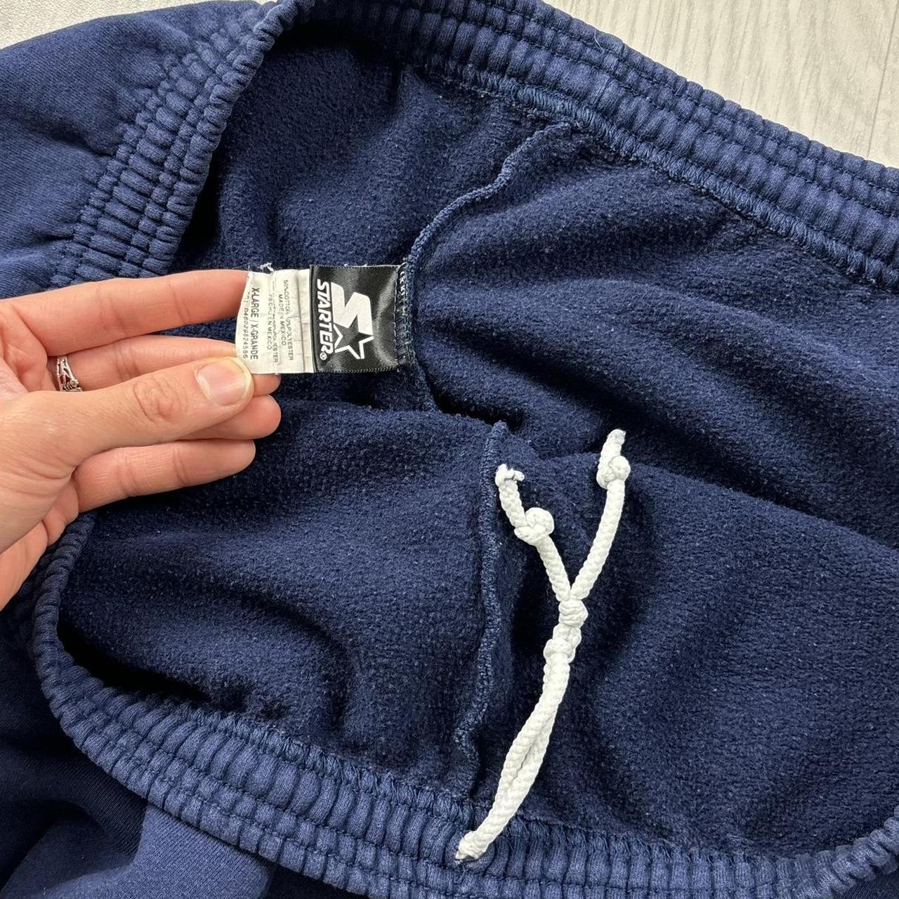 VINTAGE Y2K STARTER BAGGY COTTON SWEATPANTS NAVY