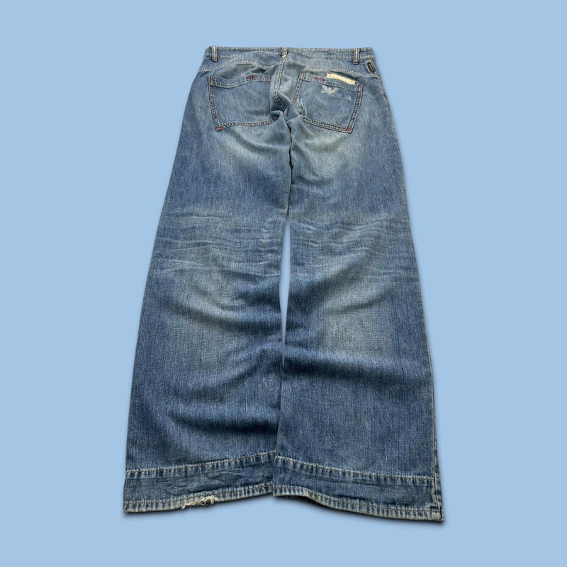 VINTAGE Y2K ARMANI BAGGY JEANS BLUE