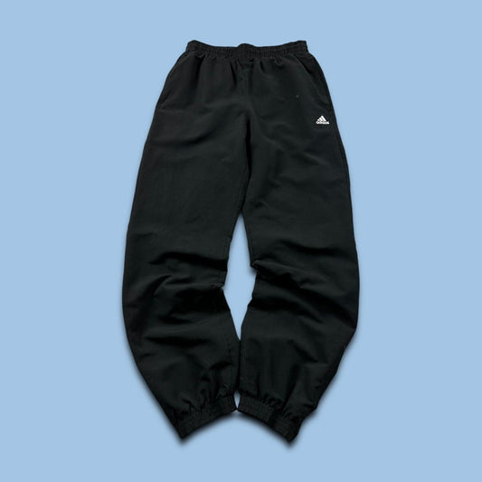 ADIDAS STRAIGHT LEG BAGGY TRACKSUIT BOTTOMS BLACK
