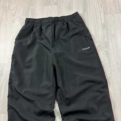 VINTAGE Y2K REEBOK STRAIGHT LEG BAGGY TRACKSUIT BOTTOMS GREY