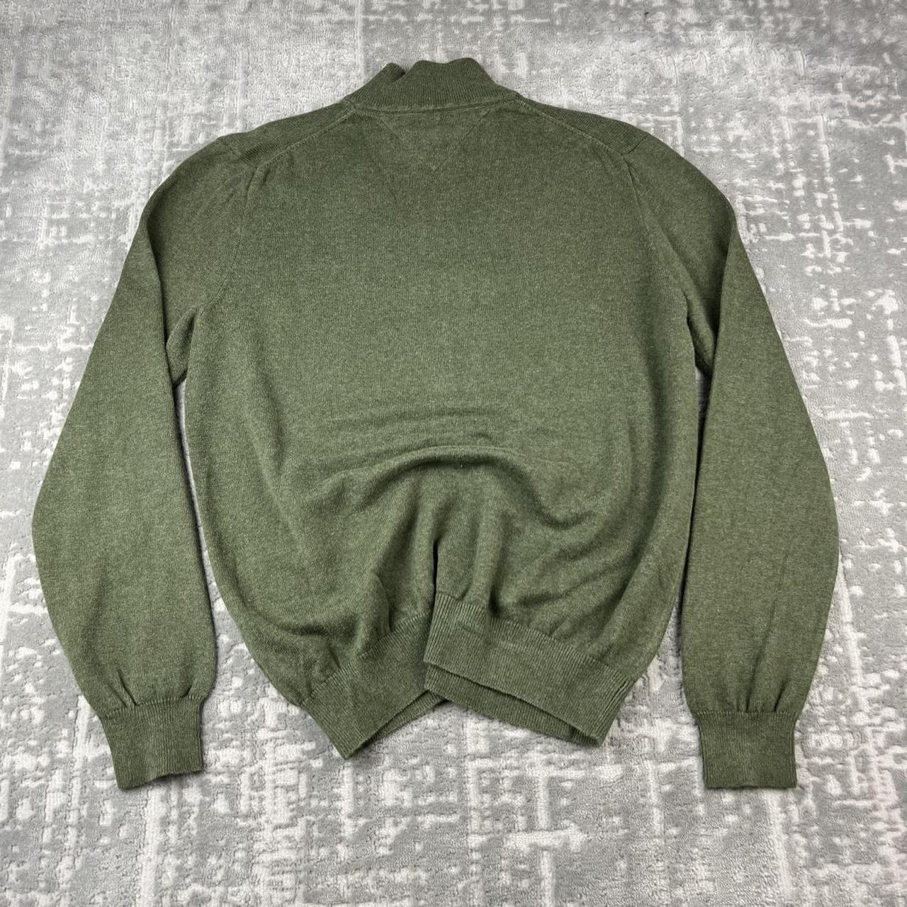 VINTAGE Y2K TOMMY HILFIGER LIGHT KNITTED JUMPER KHAKI