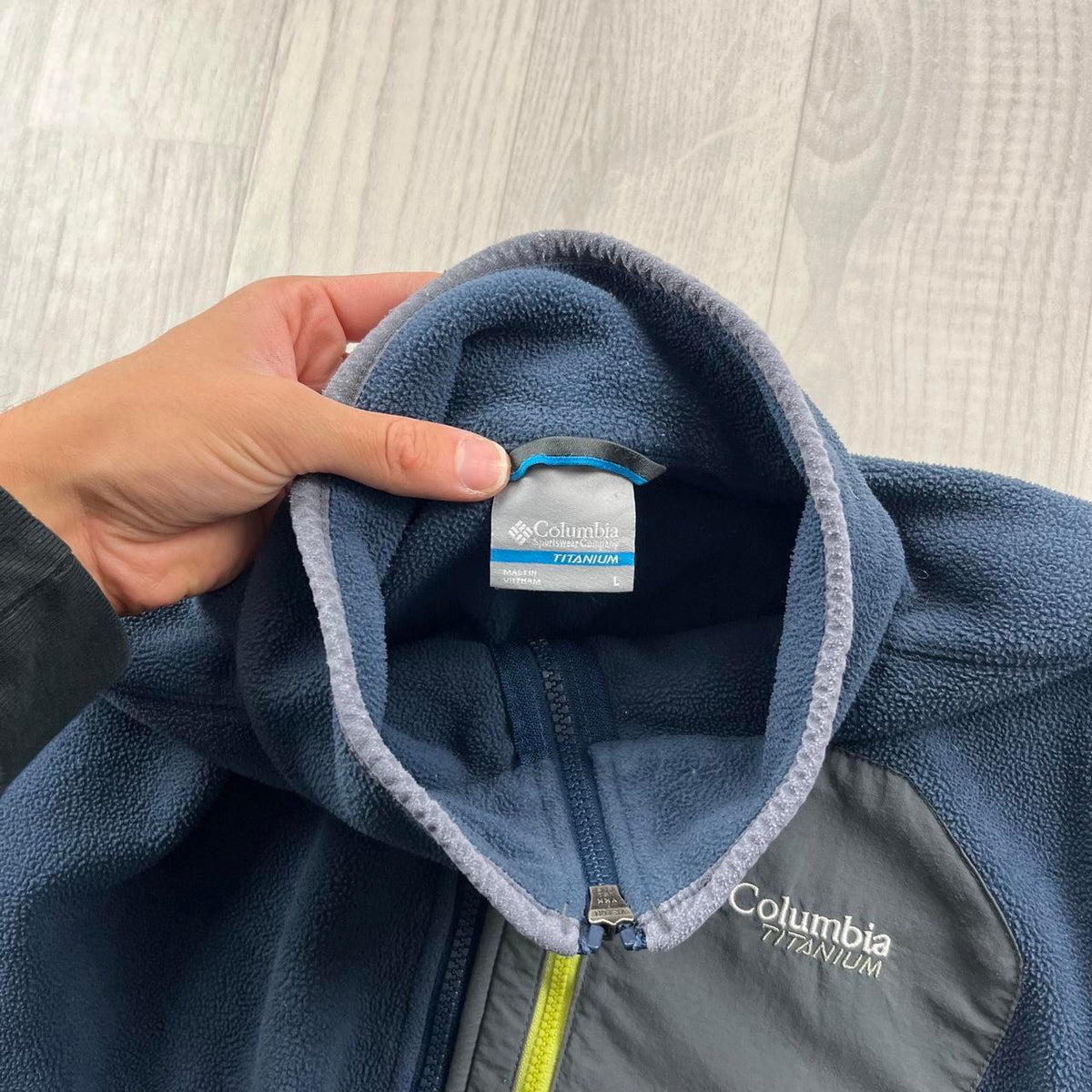 VINTAGE Y2K COLUMBIA ZIP UP FLEECE JACKET NAVY BLUE