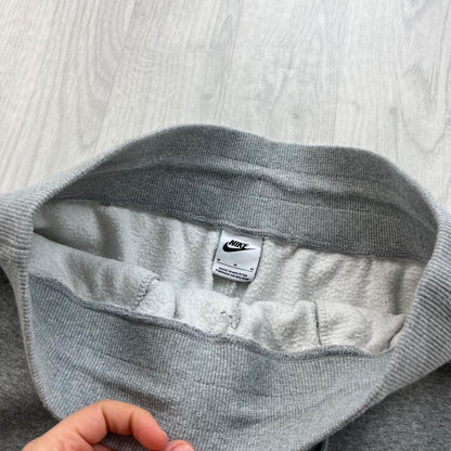 NIKE BAGGY WIDE LEG COTTON SPORTY SWEATPANTS GREY
