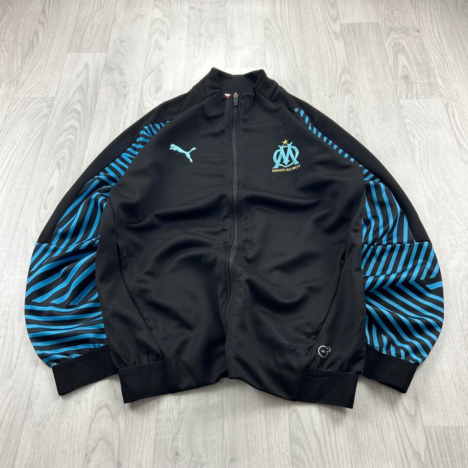2018/19 PUMA MARSEILLE FOOTBALL TRACK JACKET BLACK / BLUE