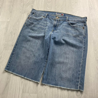 VINTAGE OLD NAVY BAGGY LOOSE SKATER HIP HOP JORTS BLUE (38)