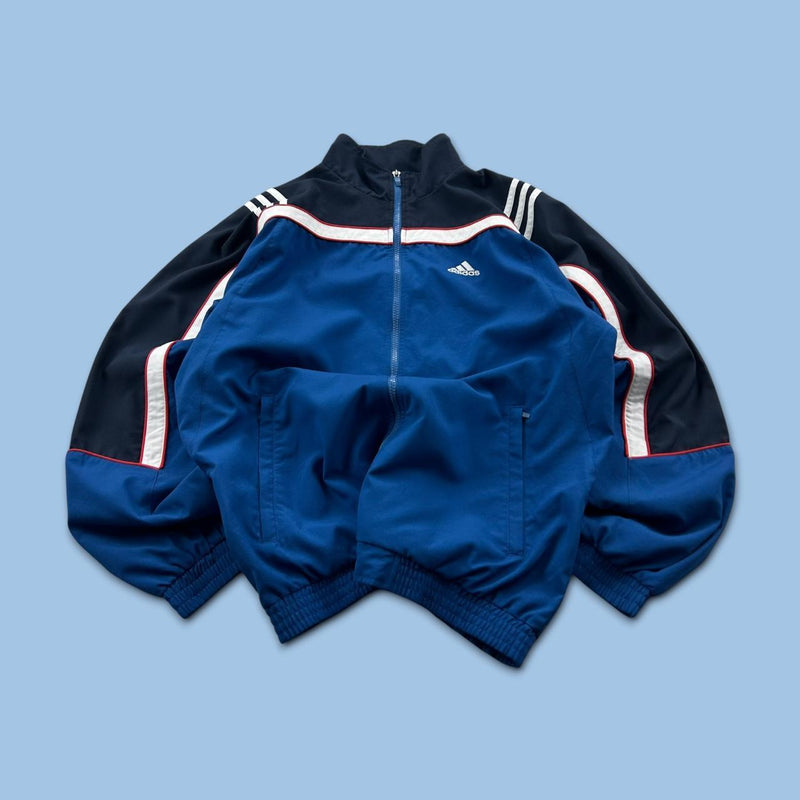 VINTAGE Y2K ADIDAS ZIP UP LIGHTWEIGHT TRACK JACKET BLUE / NAVY