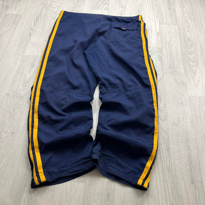 VINTAGE Y2K STARTER BAGGY TRACKSUIT BOTTOMS NAVY YELLOW