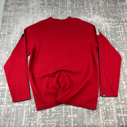 VINTAGE Y2K QUIKSILVER LIGHTWEIGHT KNITTED JUMPER RED