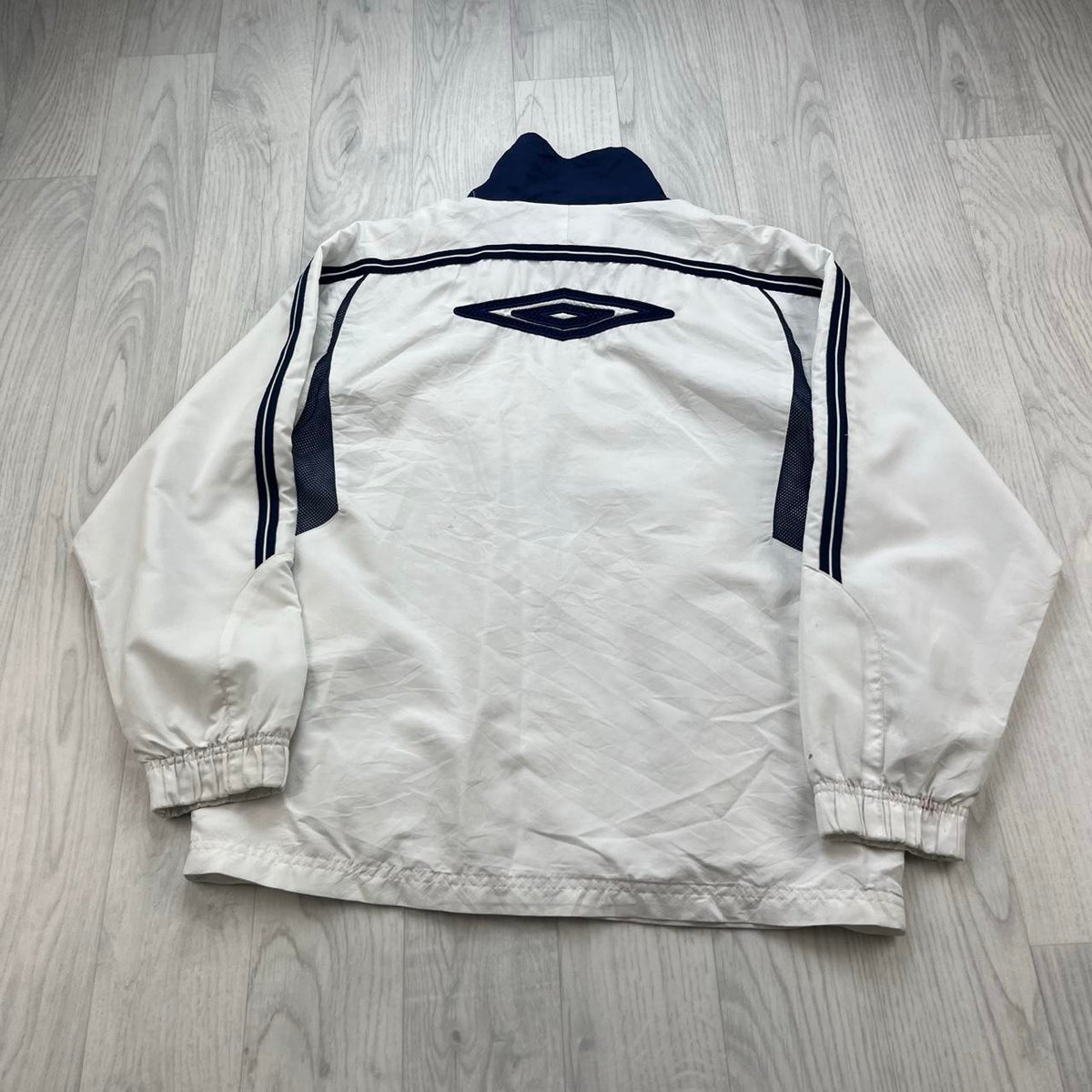 VINTAGE Y2K UMBRO MALAGA WINDBREAKER JACKET WHITE