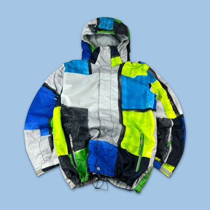 VINTAGE Y2K QUIKSILVER SKI JACKET WHITE BLUE
