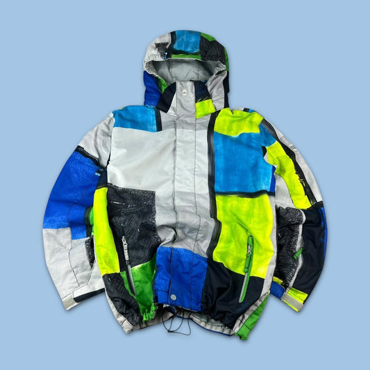 VINTAGE Y2K QUIKSILVER SKI JACKET WHITE BLUE