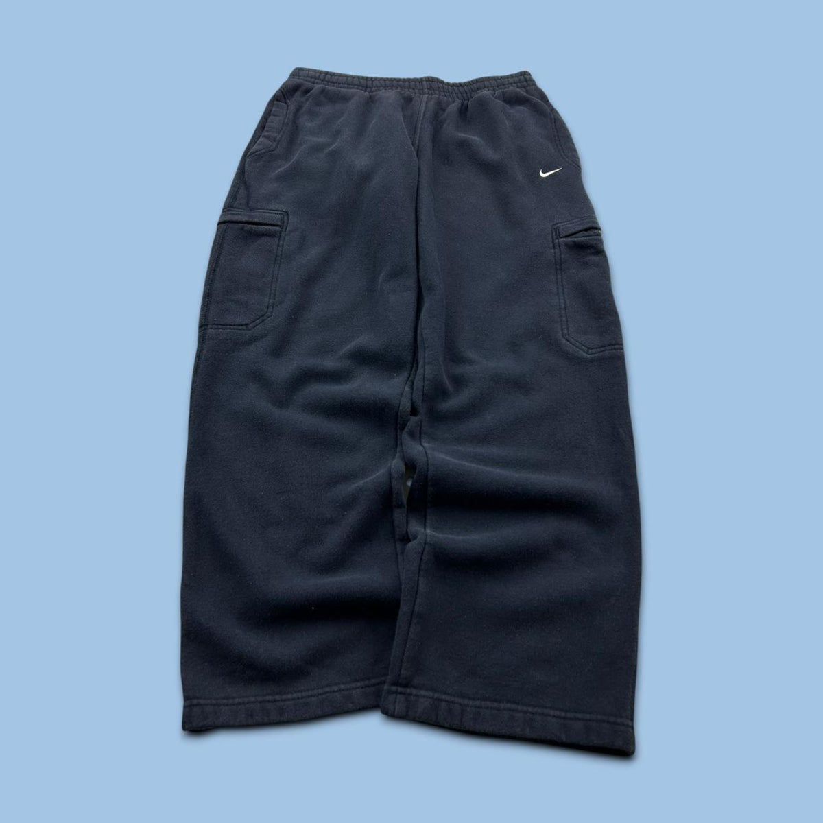 VINTAGE Y2K NIKE BAGGY CARGO COTTON SWEATPANTS NAVY