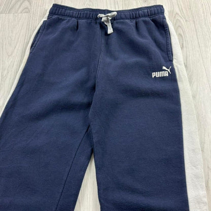 PUMA STRAIGHT LEG COTTON SWEATPANTS NAVY