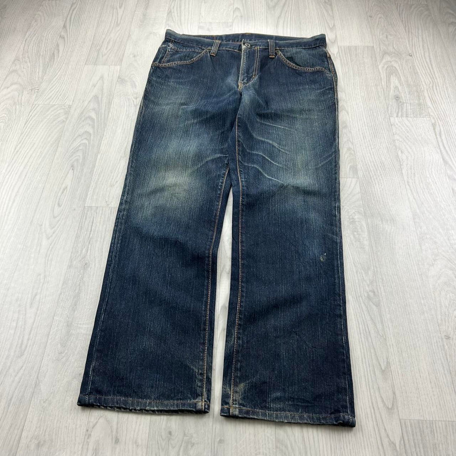 VINTAGE Y2K EDWIN XV SERIES BAGGY JEANS NAVY BLUE
