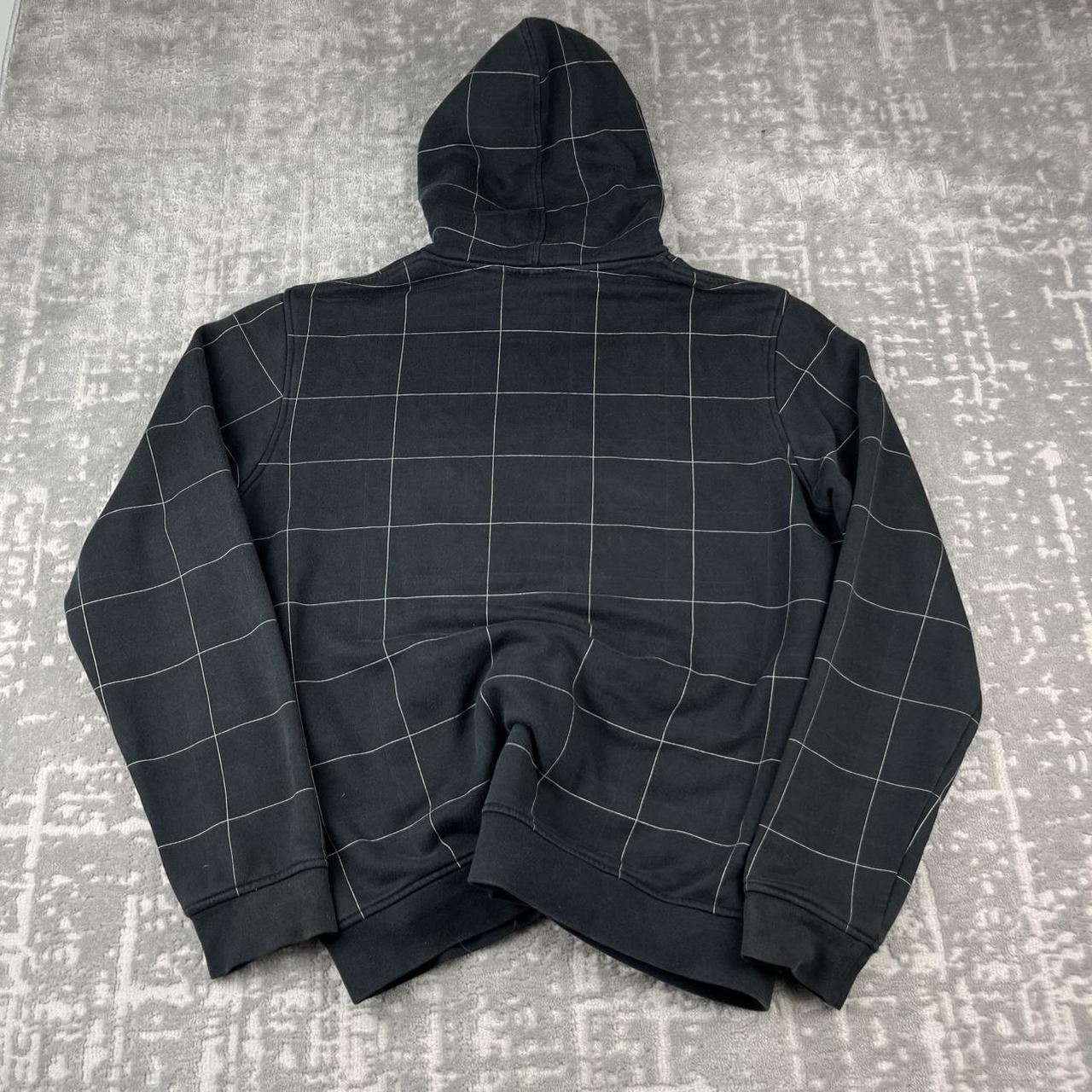 VINTAGE Y2K BILLABONG CHECKERED GRAPHIC HOODIE BLACK