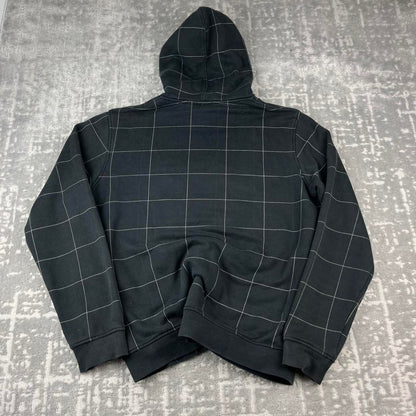 VINTAGE Y2K BILLABONG CHECKERED GRAPHIC HOODIE BLACK