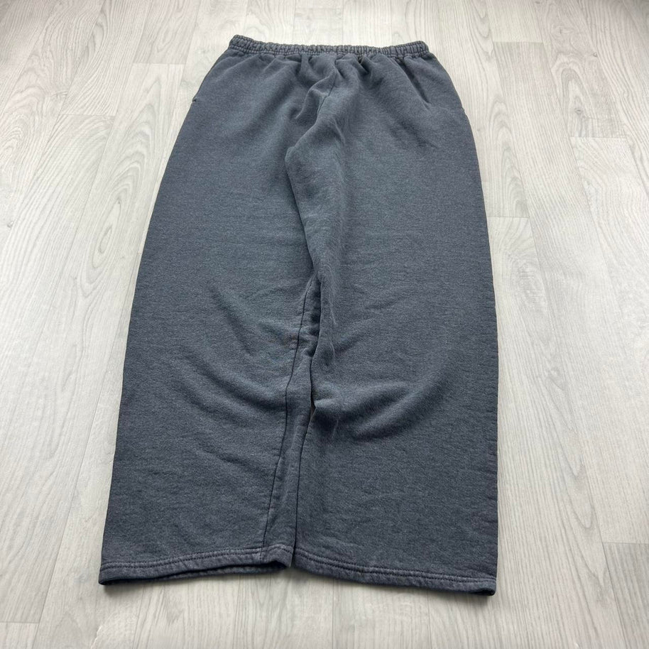 VINTAGE Y2K RUSSELL ATHLETIC BLANK BAGGY COTTON SWEATPANTS GREY