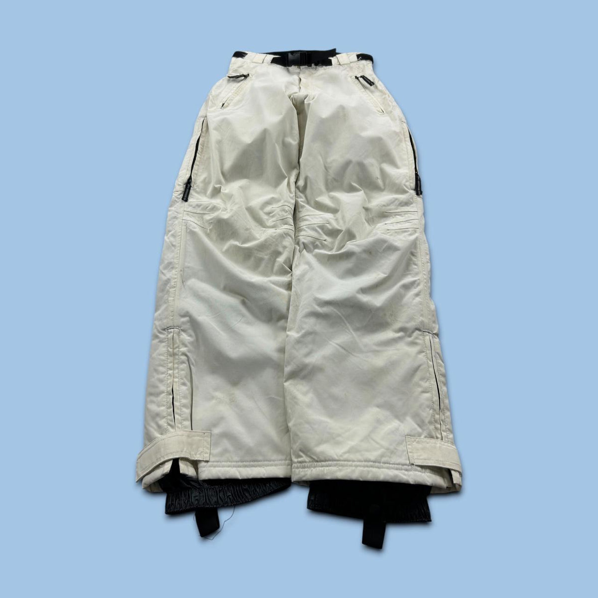 VINTAGE Y2K TOG 24 BAGGY SKI PANTS SALOPETTES CREAM