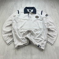 VINTAGE Y2K LONG SLEEVE RUGBY POLO SHIRT WHITE