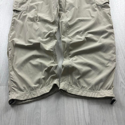 VINTAGE Y2K COLUMBIA BAGGY CARGO TRACKSUIT BOTTOMS CREAM