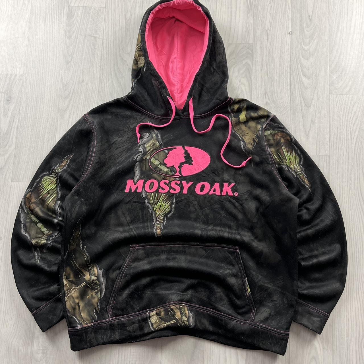 VINTAGE MOSSY OAK REALTREE HOODIE CAMO BLACK PINK