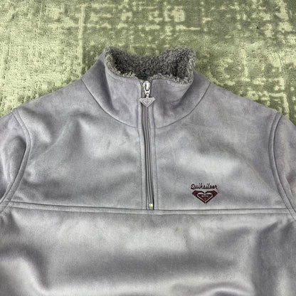 VINTAGE Y2K QUIKSILVER QUARTER ZIP FLEECE PURPLE LILAC