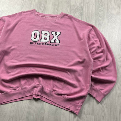VINTAGE Y2K GRAPHIC BOXY SWEATSHIRT BABY PINK