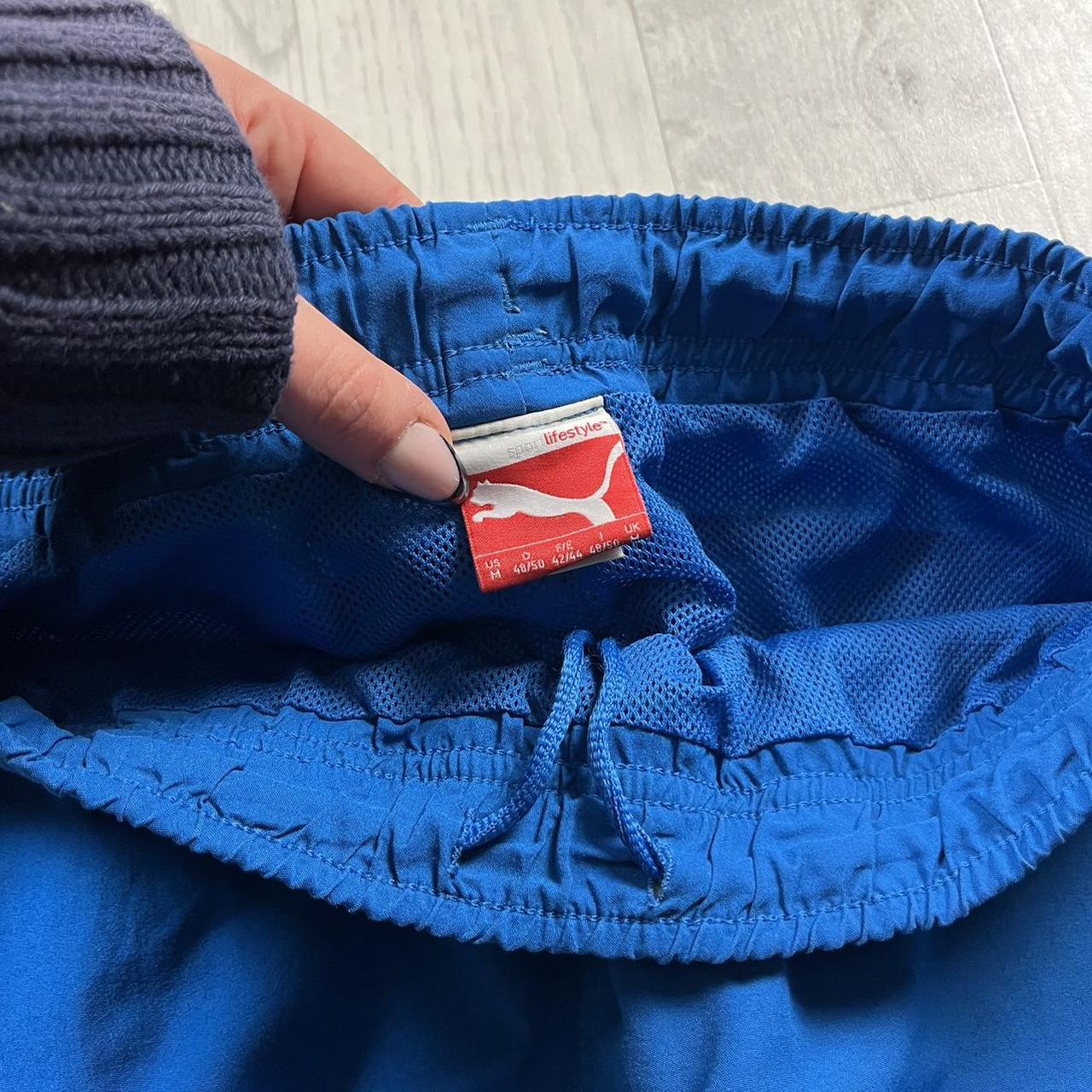 VINTAGE Y2K PUMA BAGGY TRACKSUIT BOTTOMS BLUE