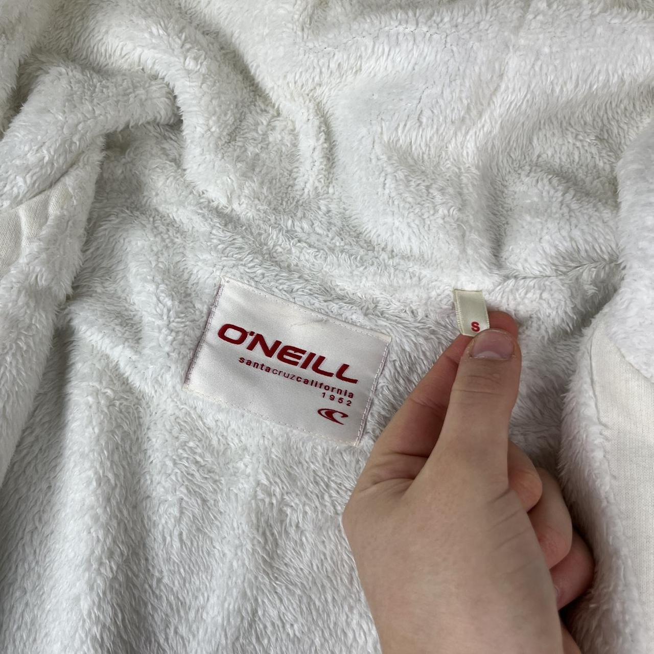 VINTAGE Y2K O’NEILL FLEECE LINED ZIP HOODIE WHITE