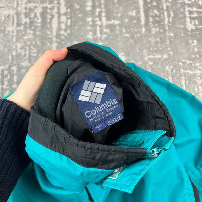 VINTAGE 00s COLUMBIA UTILITY BOMBER JACKET TURQUOISE