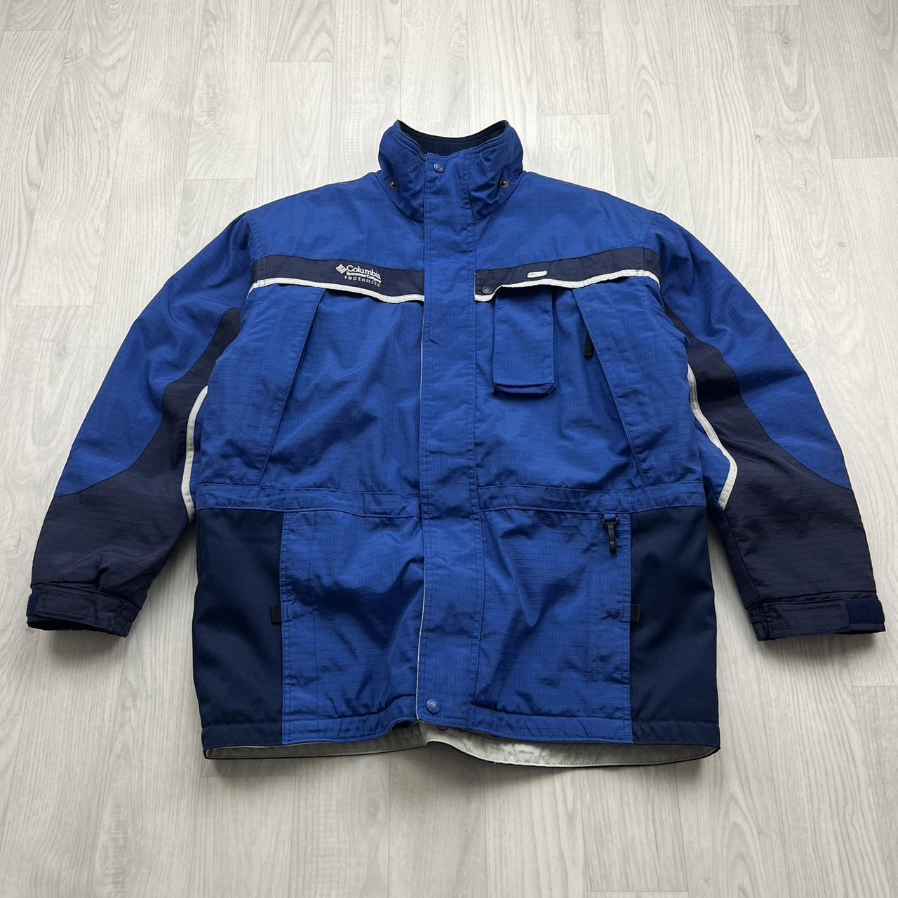 VINTAGE 00s COLUMBIA TECHNICAL UTILITY SKI JACKET BLUE