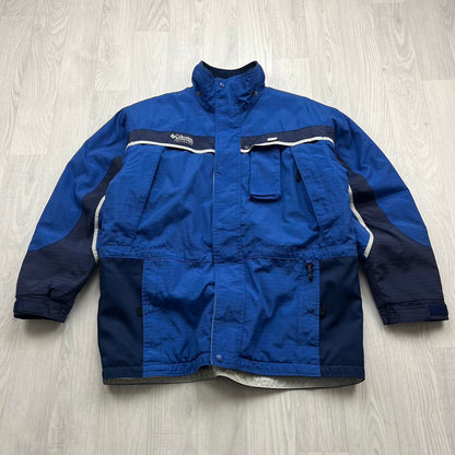 VINTAGE 00s COLUMBIA TECHNICAL UTILITY SKI JACKET BLUE