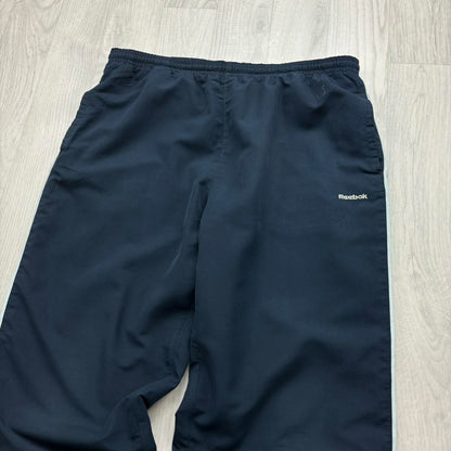 VINTAGE Y2K REEBOK BAGGY TRACKSUIT BOTTOMS NAVY