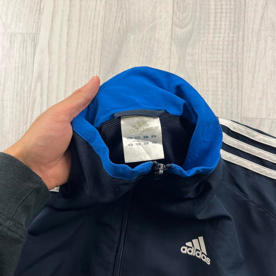 VINTAGE Y2K ADIDAS WINDBREAKER TRACK JACKET NAVY