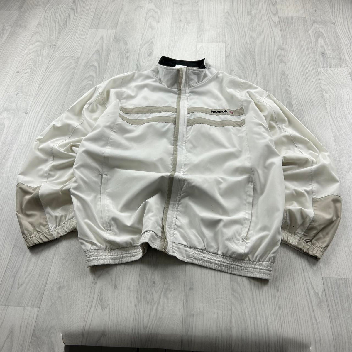 VINTAGE Y2K REEBOK LIGHTWEIGHT TRACK JACKET WHITE