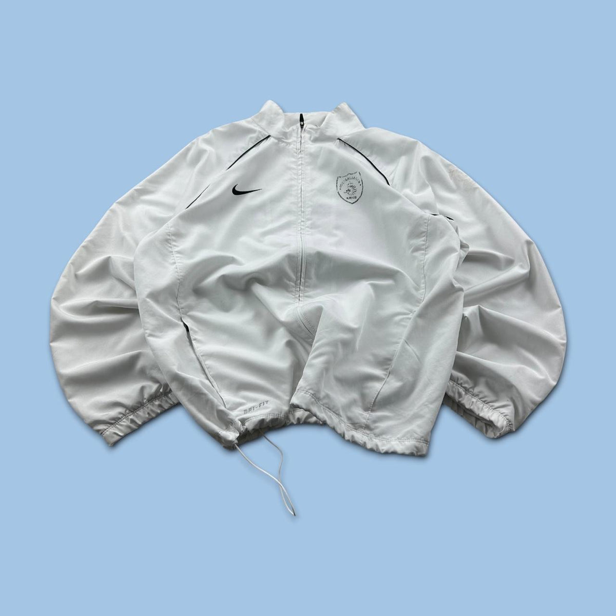 VINTAGE Y2K NIKE WINDBREAKER TRACK JACKET WHITE
