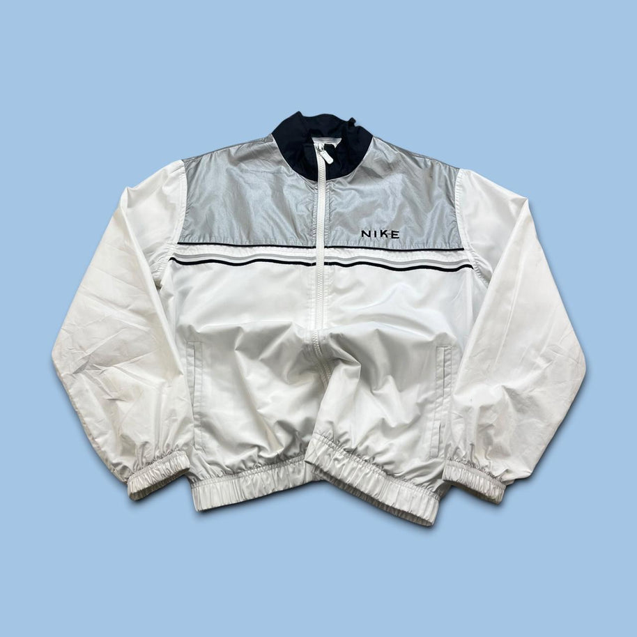 VINTAGE Y2K NIKE WINDBREAKER TRACK JACKET WHITE