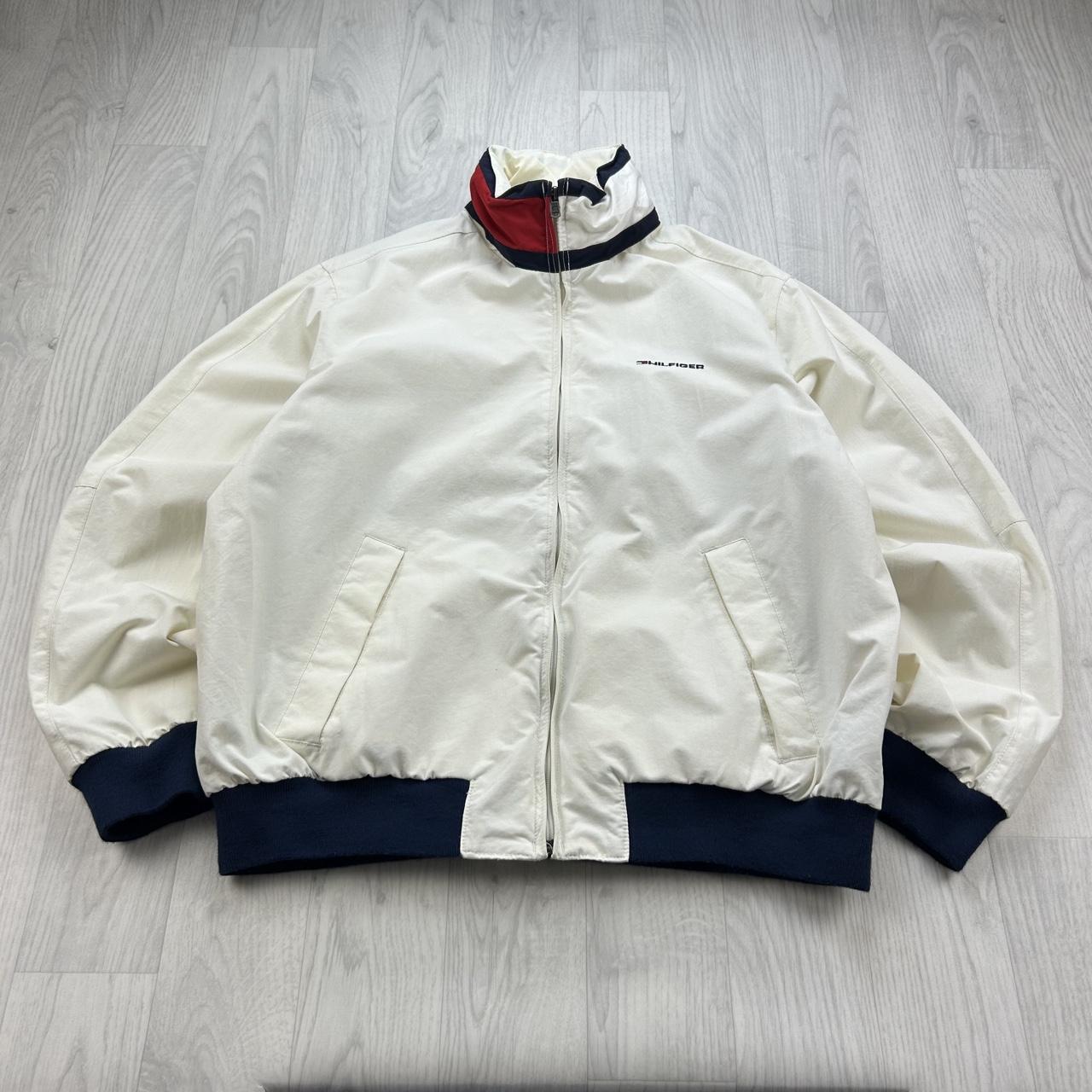 VINTAGE Y2K TOMMY HILFIGER BOMBER JACKET WHITE