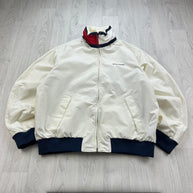 VINTAGE Y2K TOMMY HILFIGER BOMBER JACKET WHITE