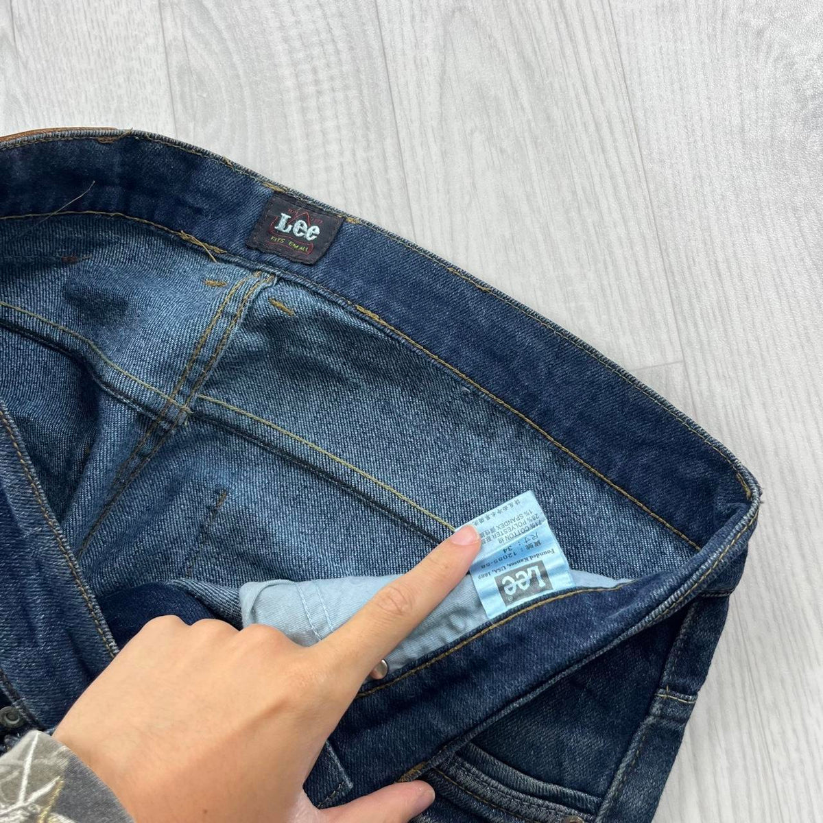 VINTAGE Y2K LEE BOOTCUT BAGGY JEANS NAVY