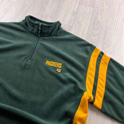 VINTAGE Y2K NFL PACKERS QUARTER ZIP FLEECE SWEATSHIRT GREEN