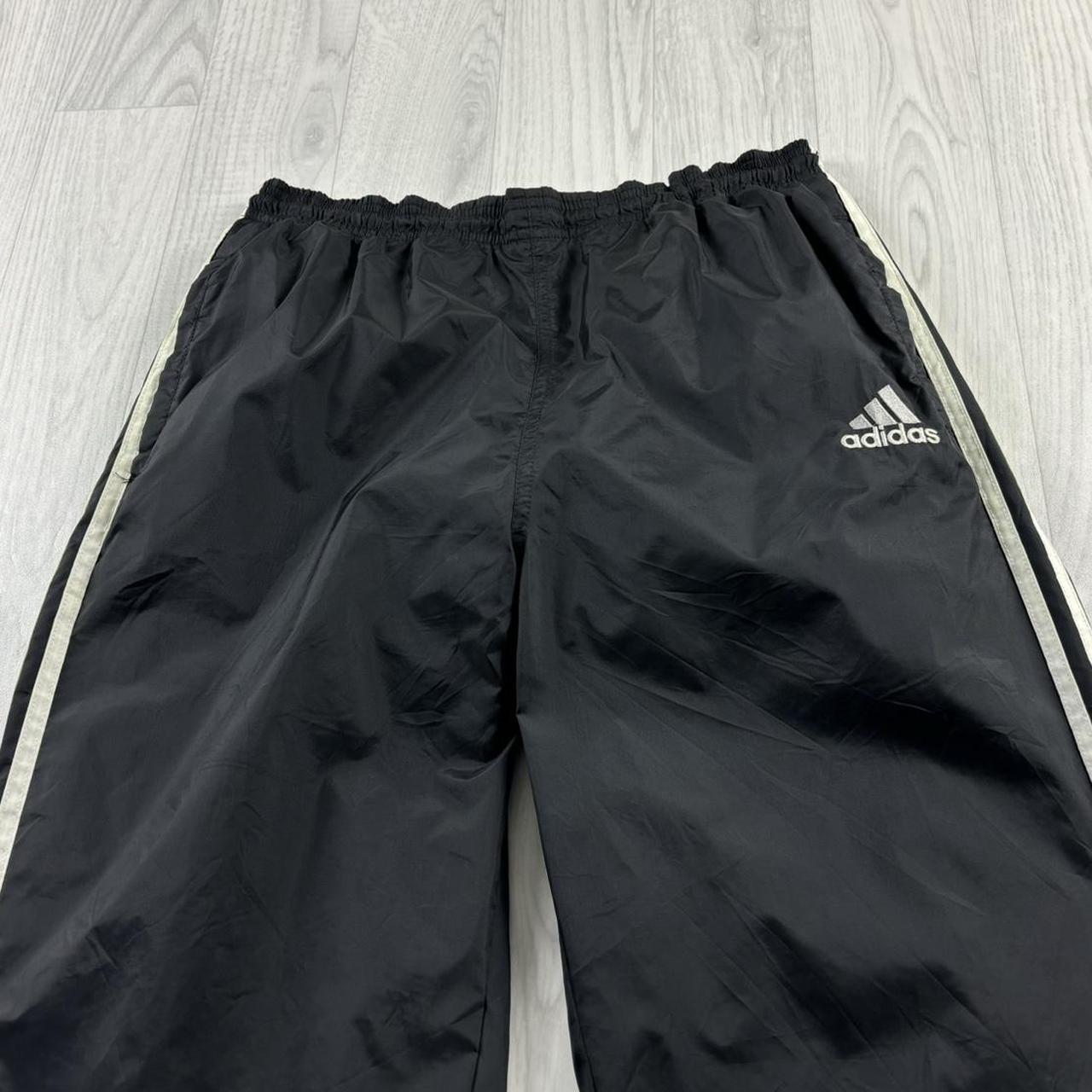 VINTAGE 90s ADIDAS BAGGY TRACKSUIT BOTTOMS BLACK